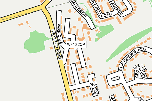 WF10 2QP map - OS OpenMap – Local (Ordnance Survey)