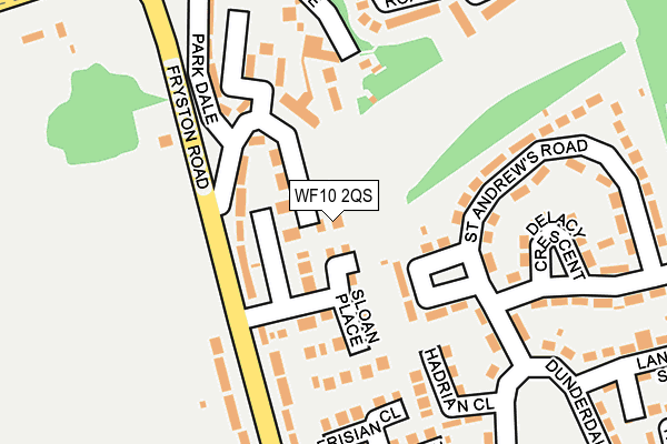 WF10 2QS map - OS OpenMap – Local (Ordnance Survey)