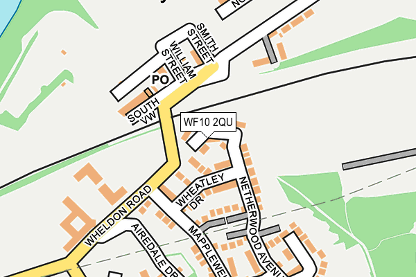 WF10 2QU map - OS OpenMap – Local (Ordnance Survey)