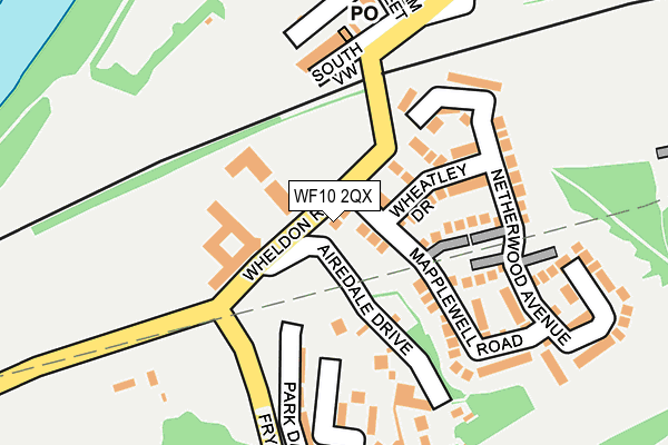 WF10 2QX map - OS OpenMap – Local (Ordnance Survey)