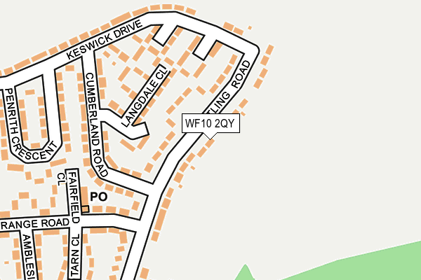 WF10 2QY map - OS OpenMap – Local (Ordnance Survey)