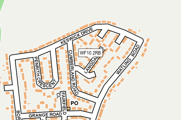 WF10 2RB map - OS OpenMap – Local (Ordnance Survey)