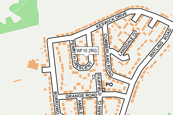 WF10 2RG map - OS OpenMap – Local (Ordnance Survey)