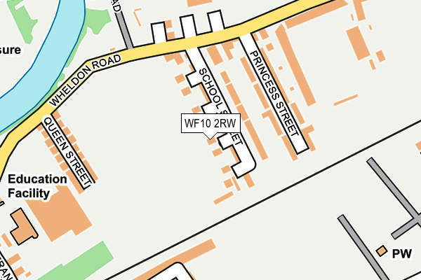 WF10 2RW map - OS OpenMap – Local (Ordnance Survey)