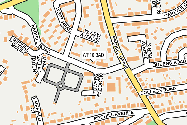 WF10 3AD map - OS OpenMap – Local (Ordnance Survey)