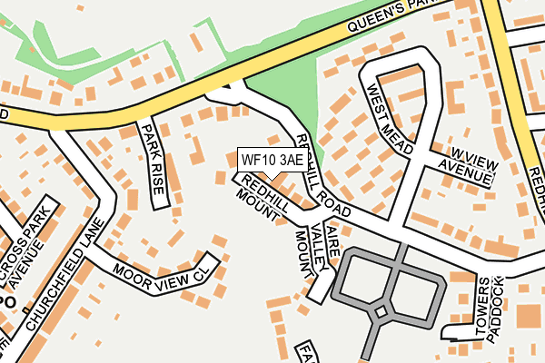 WF10 3AE map - OS OpenMap – Local (Ordnance Survey)