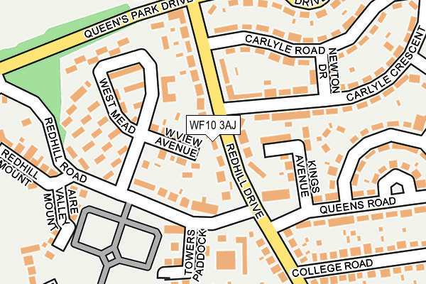 WF10 3AJ map - OS OpenMap – Local (Ordnance Survey)