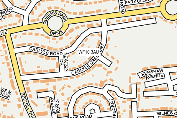 WF10 3AU map - OS OpenMap – Local (Ordnance Survey)