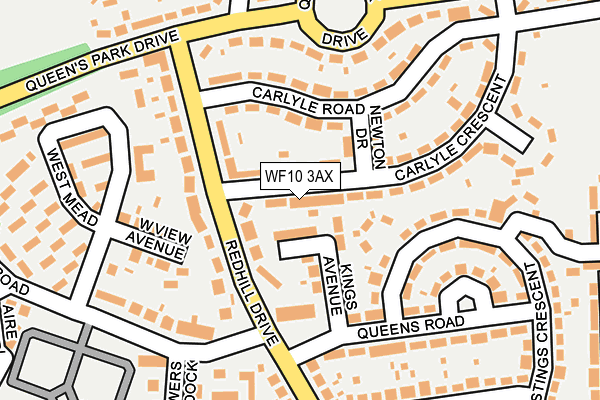 WF10 3AX map - OS OpenMap – Local (Ordnance Survey)