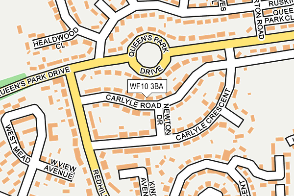 WF10 3BA map - OS OpenMap – Local (Ordnance Survey)
