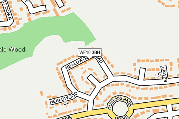 WF10 3BH map - OS OpenMap – Local (Ordnance Survey)