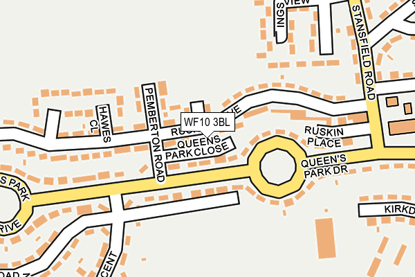 WF10 3BL map - OS OpenMap – Local (Ordnance Survey)