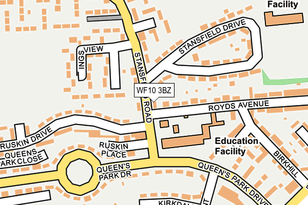 WF10 3BZ map - OS OpenMap – Local (Ordnance Survey)