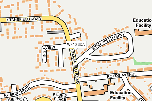 WF10 3DA map - OS OpenMap – Local (Ordnance Survey)