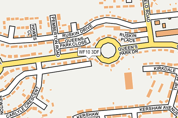 WF10 3DF map - OS OpenMap – Local (Ordnance Survey)