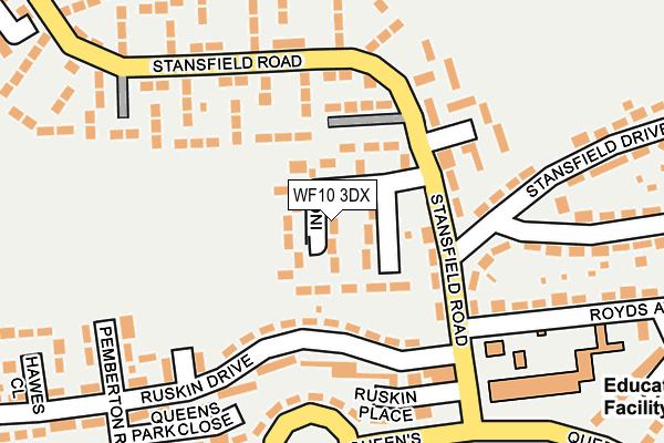 WF10 3DX map - OS OpenMap – Local (Ordnance Survey)