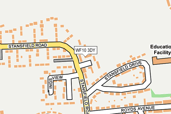WF10 3DY map - OS OpenMap – Local (Ordnance Survey)