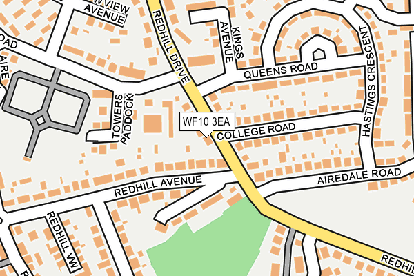 WF10 3EA map - OS OpenMap – Local (Ordnance Survey)