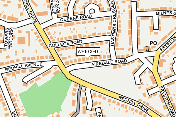WF10 3ED map - OS OpenMap – Local (Ordnance Survey)