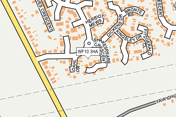 WF10 3HA map - OS OpenMap – Local (Ordnance Survey)