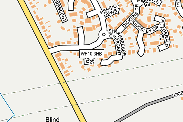 WF10 3HB map - OS OpenMap – Local (Ordnance Survey)