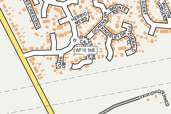 WF10 3HE map - OS OpenMap – Local (Ordnance Survey)