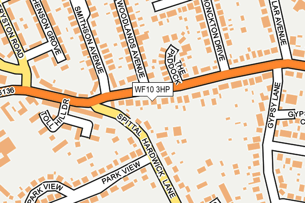 WF10 3HP map - OS OpenMap – Local (Ordnance Survey)