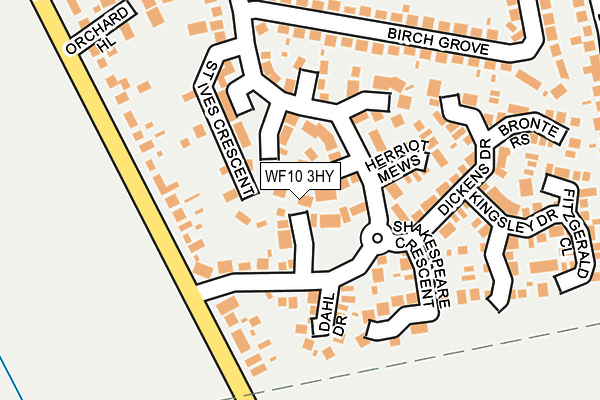 WF10 3HY map - OS OpenMap – Local (Ordnance Survey)