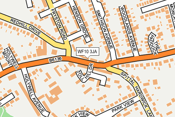 WF10 3JA map - OS OpenMap – Local (Ordnance Survey)