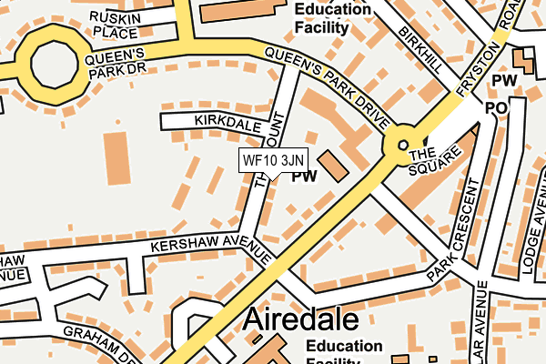 WF10 3JN map - OS OpenMap – Local (Ordnance Survey)