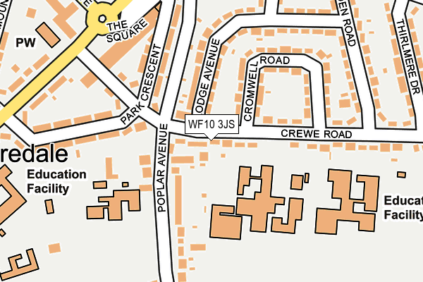 WF10 3JS map - OS OpenMap – Local (Ordnance Survey)