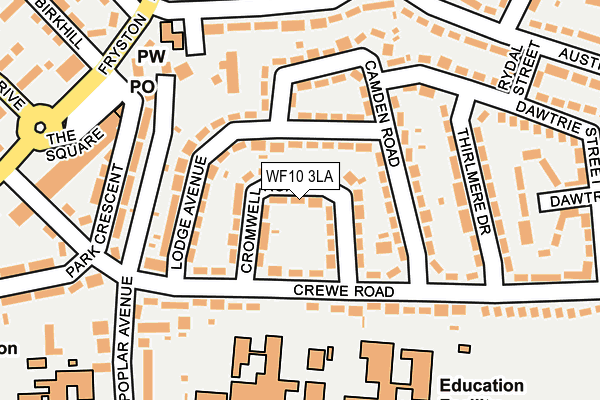 WF10 3LA map - OS OpenMap – Local (Ordnance Survey)