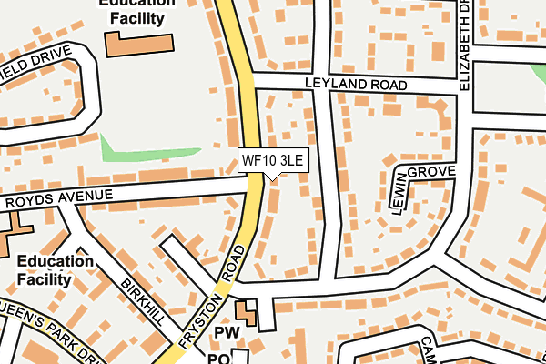 WF10 3LE map - OS OpenMap – Local (Ordnance Survey)