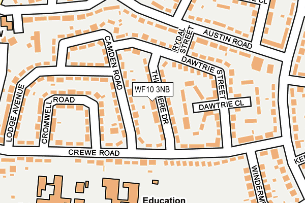 WF10 3NB map - OS OpenMap – Local (Ordnance Survey)