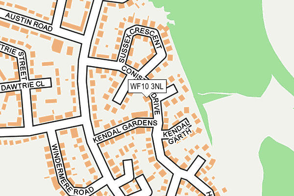 WF10 3NL map - OS OpenMap – Local (Ordnance Survey)