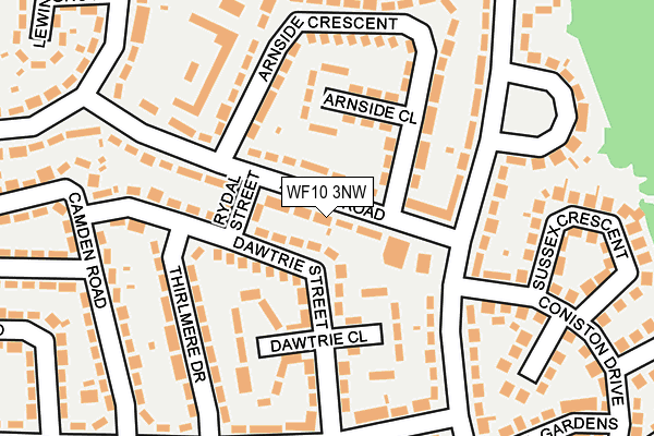 WF10 3NW map - OS OpenMap – Local (Ordnance Survey)