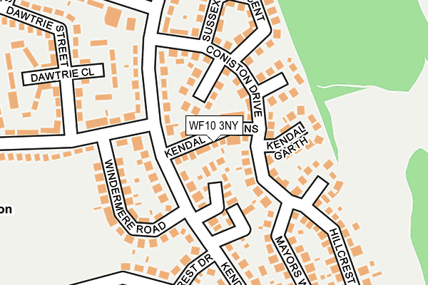 WF10 3NY map - OS OpenMap – Local (Ordnance Survey)