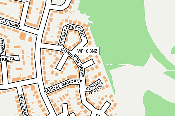 WF10 3NZ map - OS OpenMap – Local (Ordnance Survey)