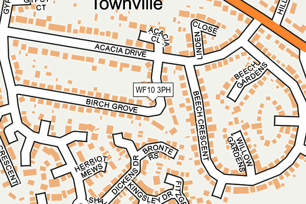 WF10 3PH map - OS OpenMap – Local (Ordnance Survey)
