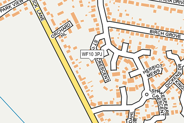 WF10 3PJ map - OS OpenMap – Local (Ordnance Survey)