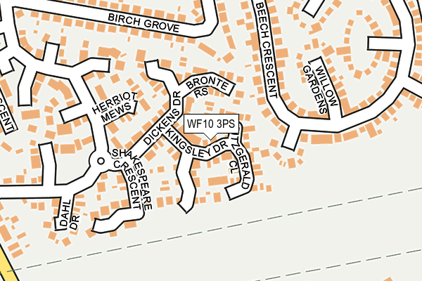 WF10 3PS map - OS OpenMap – Local (Ordnance Survey)