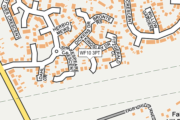 WF10 3PT map - OS OpenMap – Local (Ordnance Survey)