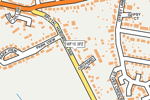 WF10 3PZ map - OS OpenMap – Local (Ordnance Survey)