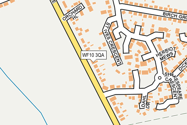 WF10 3QA map - OS OpenMap – Local (Ordnance Survey)