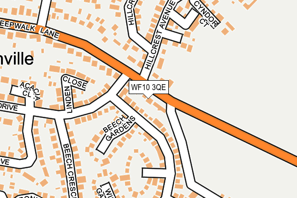 WF10 3QE map - OS OpenMap – Local (Ordnance Survey)