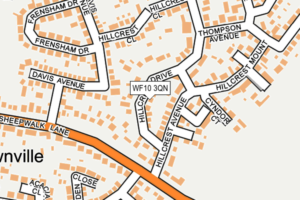 WF10 3QN map - OS OpenMap – Local (Ordnance Survey)
