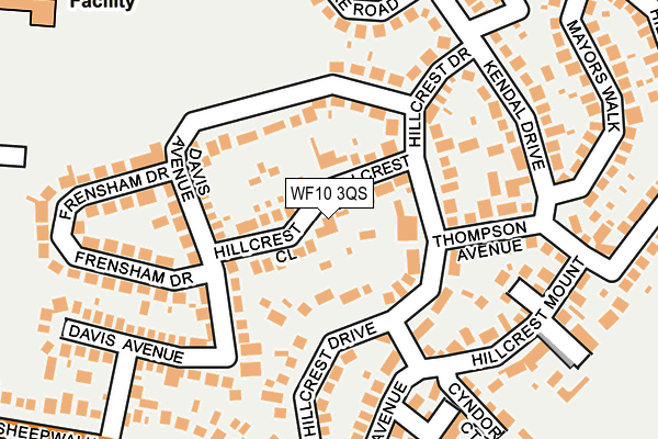 WF10 3QS map - OS OpenMap – Local (Ordnance Survey)