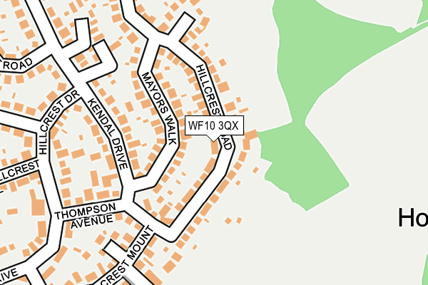 WF10 3QX map - OS OpenMap – Local (Ordnance Survey)