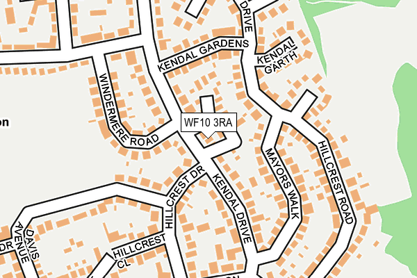 WF10 3RA map - OS OpenMap – Local (Ordnance Survey)