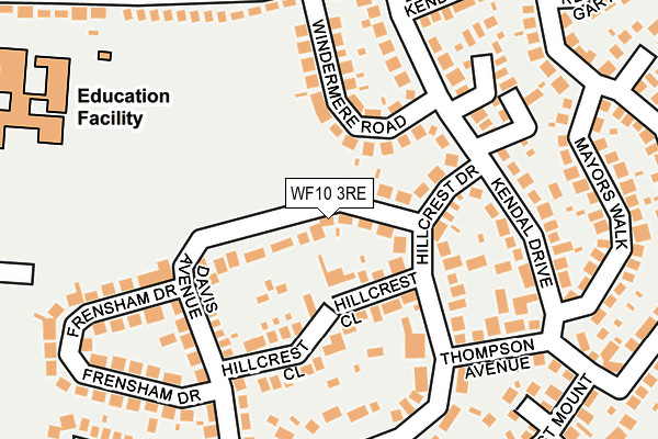 WF10 3RE map - OS OpenMap – Local (Ordnance Survey)